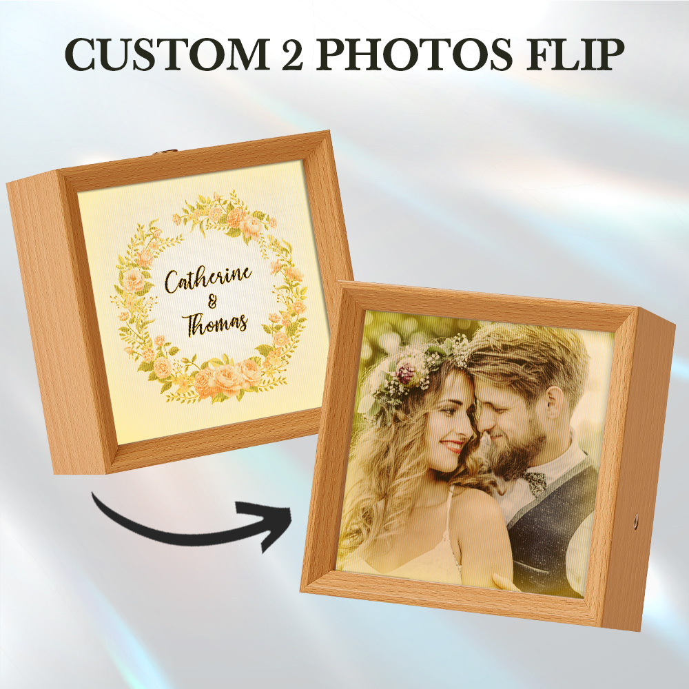 Custom Photo Name Lenticular Photo Lamp  2 in 1 
