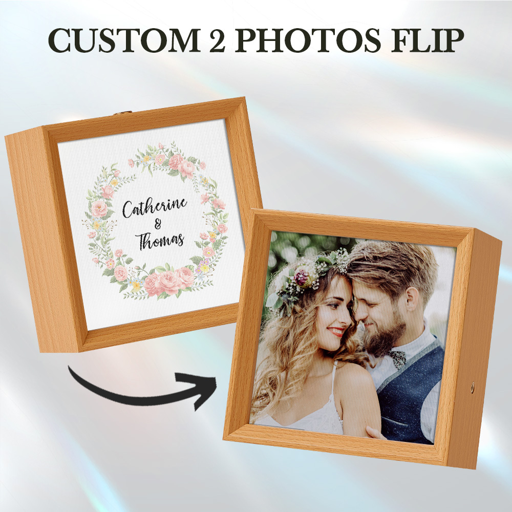 Custom Photo Name Lenticular Photo Lamp  2 in 1 