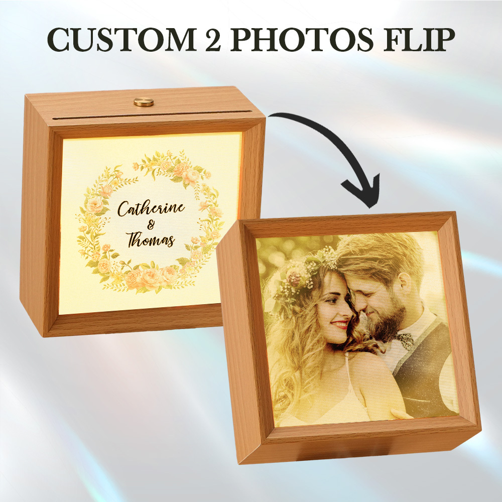 Custom Photo Name Lenticular Photo Lamp  2 in 1 