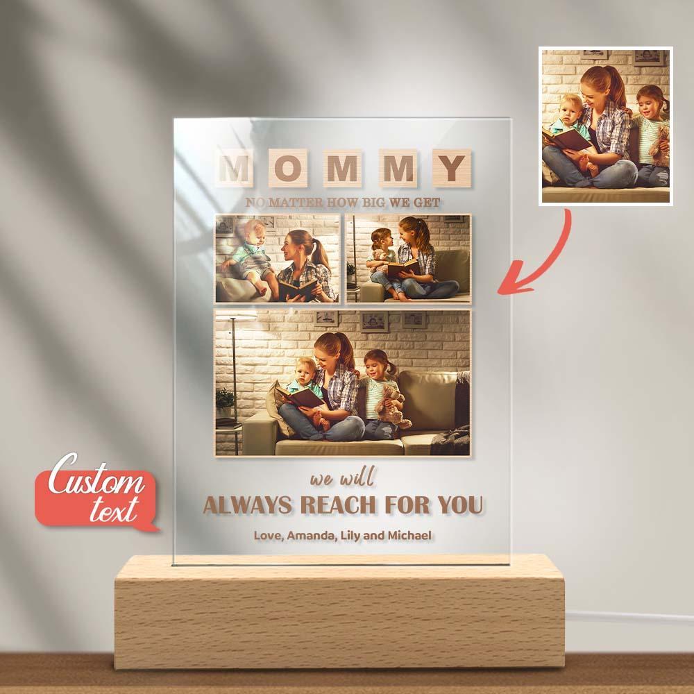Mother's Day Gift Custom Photo Keychian/Plaque/Night Light For Mom - Myphotowallet