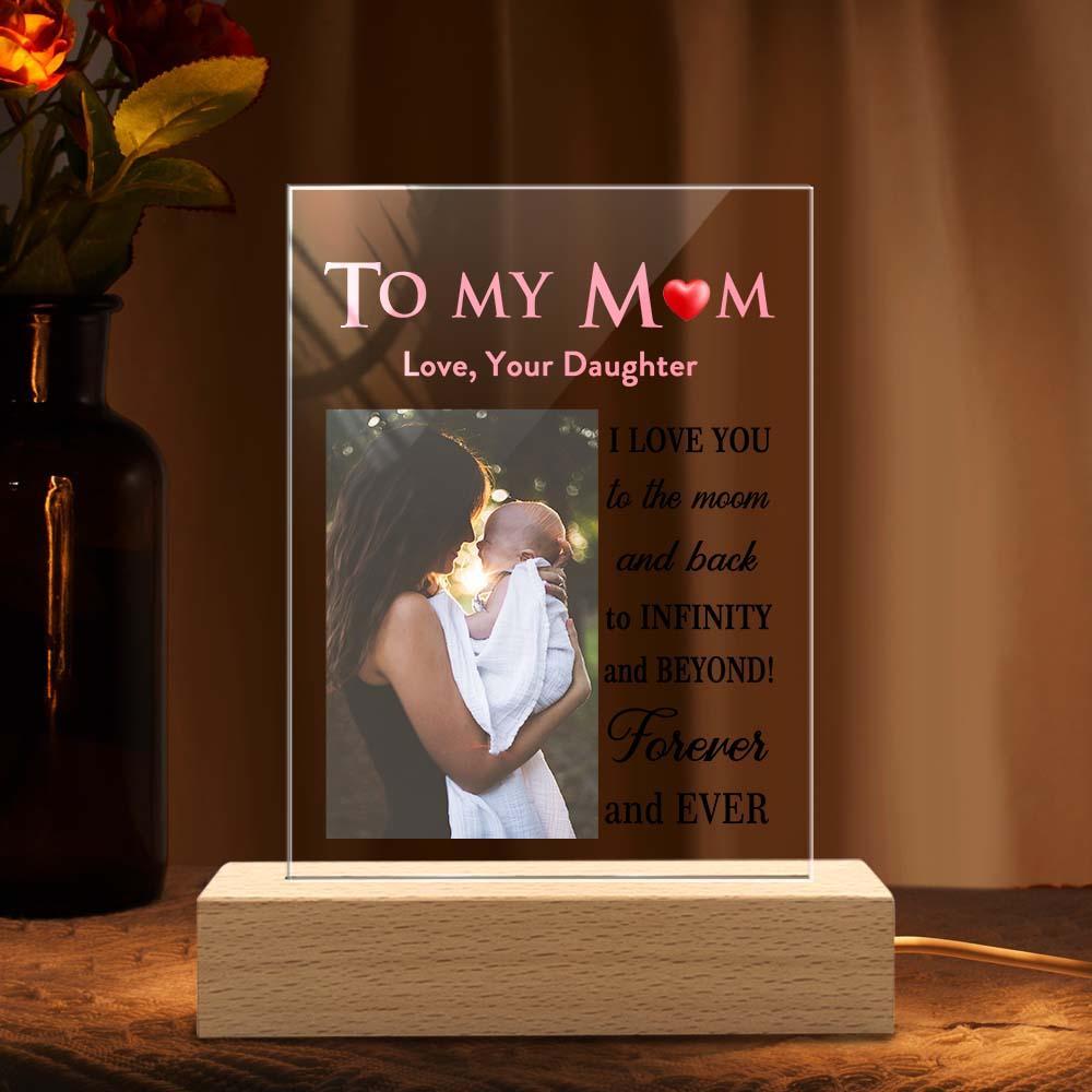 Mother's Day Gift Custom Photo Keychian/Plaque/Night Light For Mom - Myphotowallet