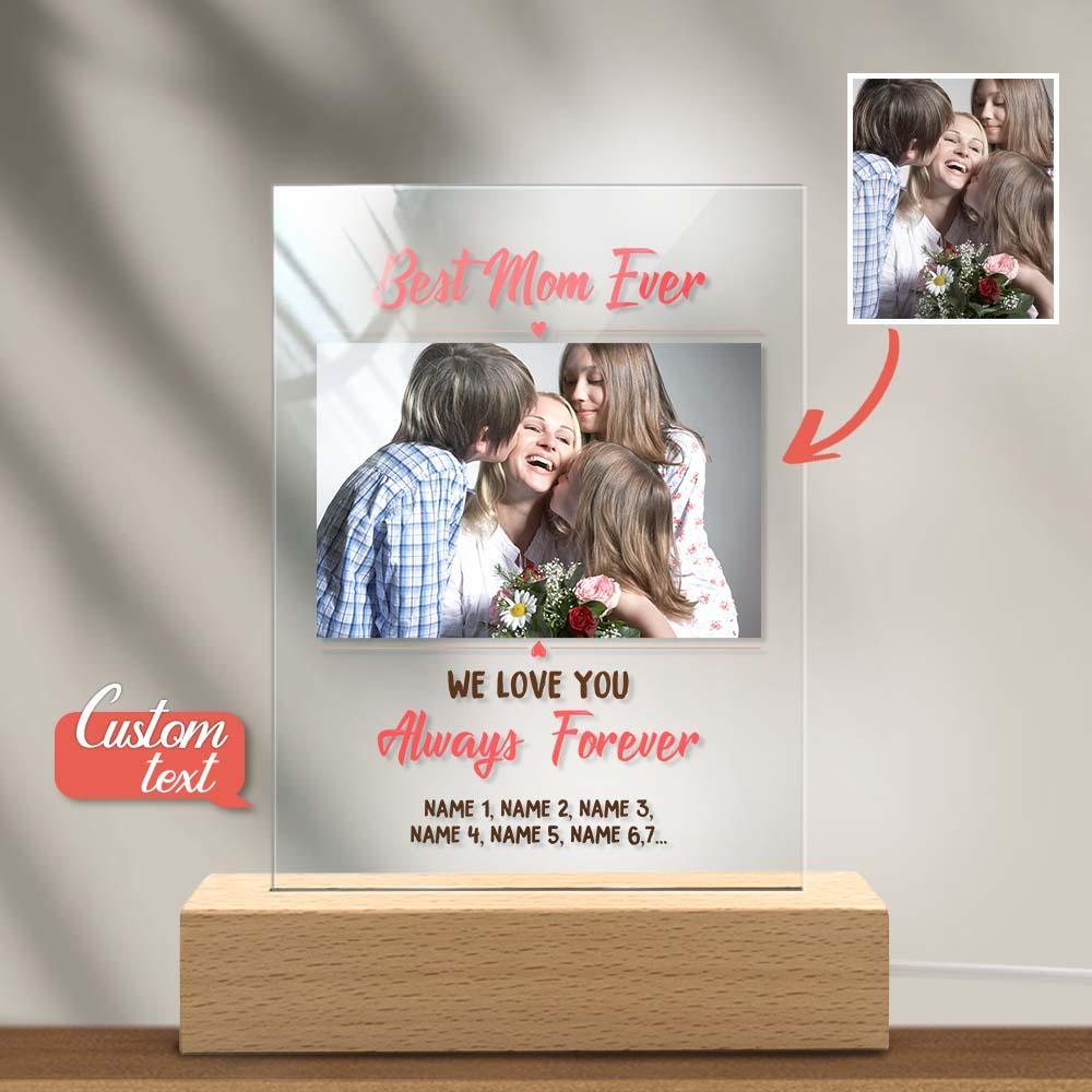 Mother's Day Gift Custom Photo Keychian/Plaque/Night Light For Mom - Myphotowallet