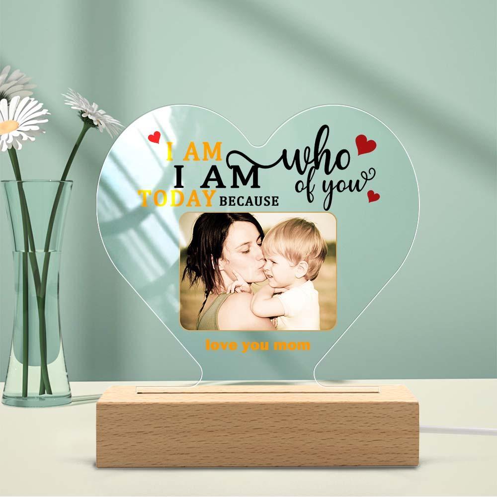 Mother's Day Gift Custom Photo Keychian/Plaque/Night Light For Mom - Myphotowallet