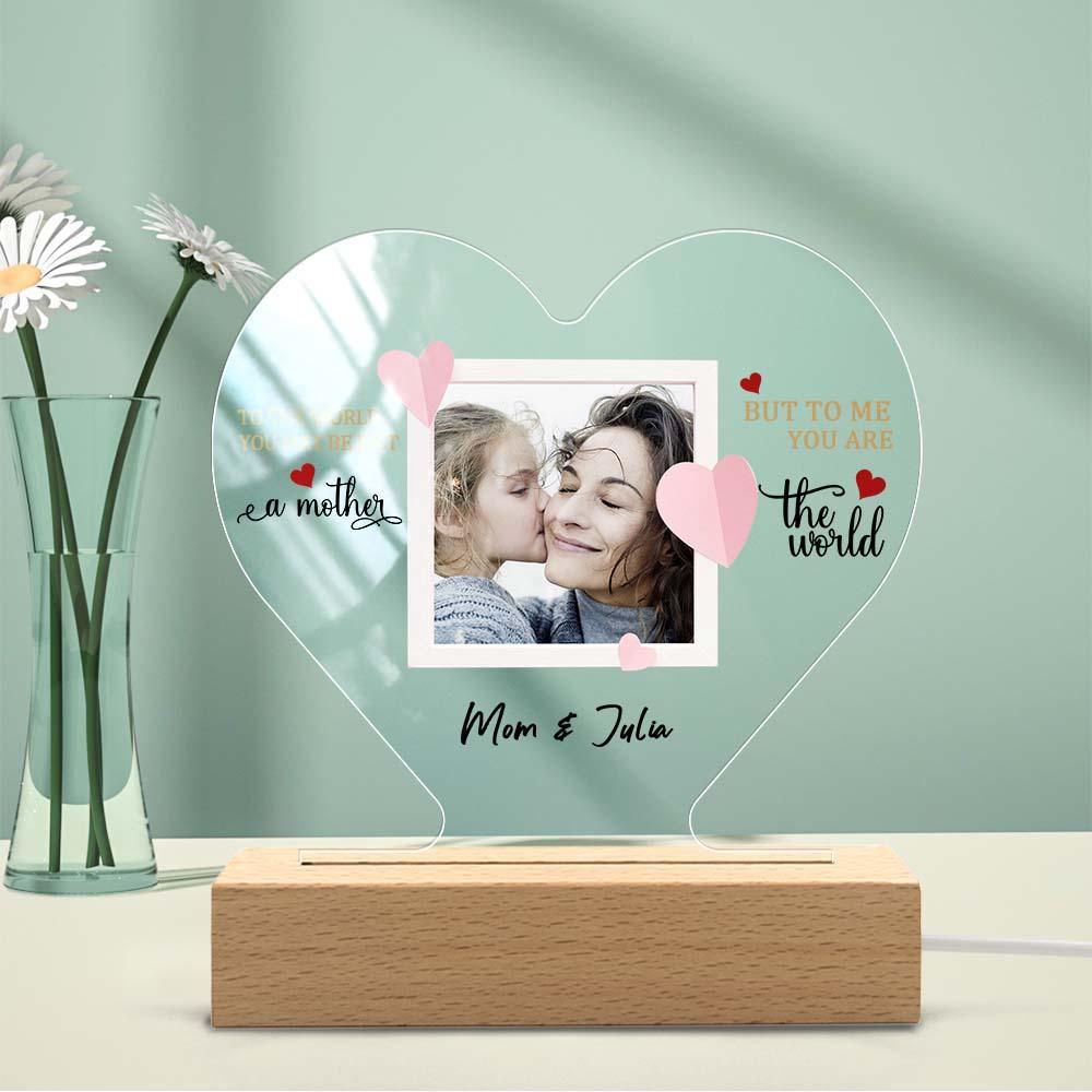 Mother's Day Gift Custom Photo Keychian/Plaque/Night Light For Mom - Myphotowallet