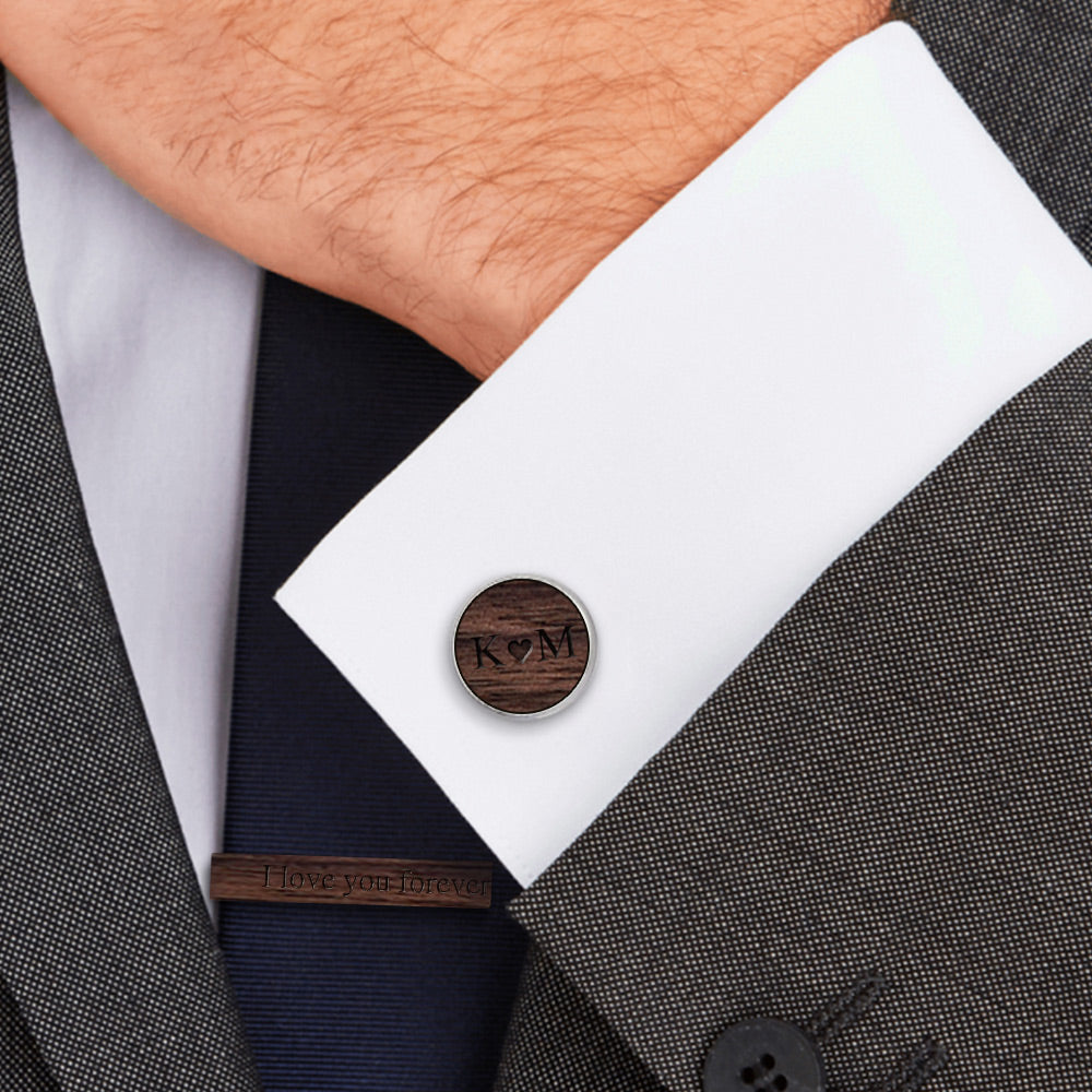 Custom Letter Cufflinks Personalized Cufflinks And Tie Clip Gifts For Him	 Wedding Gifts to Groom from Bride