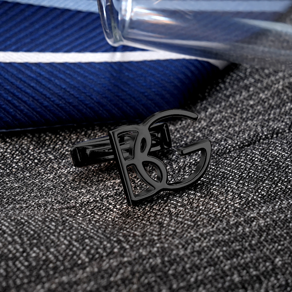 Sterling Silver Initial Cufflinks - Personalized Name Cufflinks - Groom & Groomsmen Gifts - Elegant Wedding Accessories, Unique Gift for Him