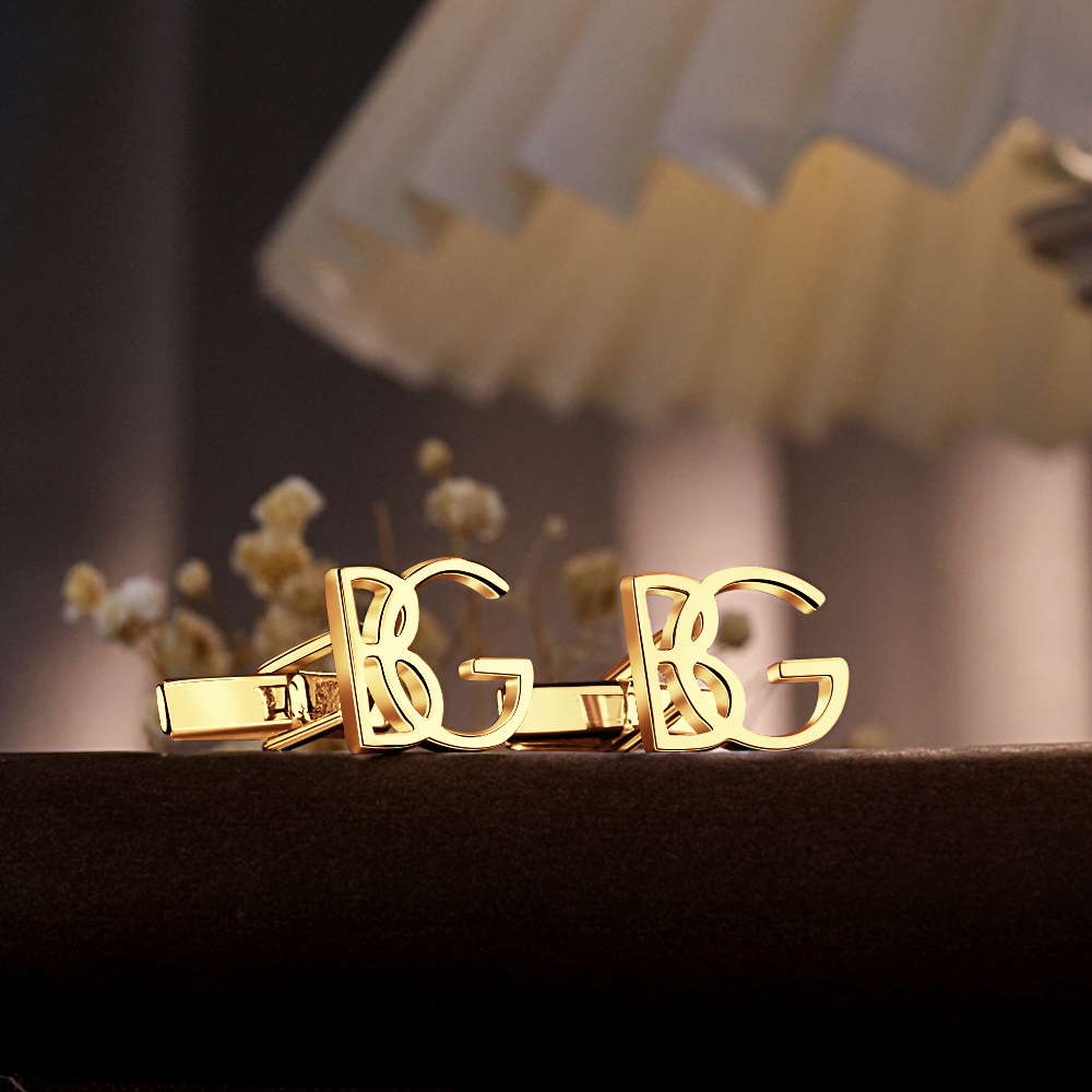 Sterling Silver Initial Cufflinks - Personalized Name Cufflinks - Groom & Groomsmen Gifts - Wedding Gifts to Groom from Bride Unique Gift for Him