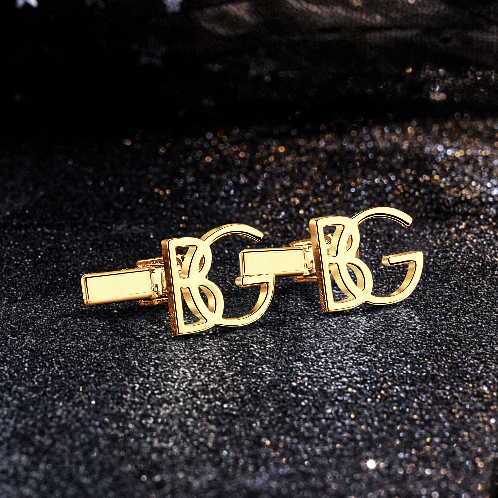 Sterling Silver Initial Cufflinks - Personalized Name Cufflinks - Groom & Groomsmen Gifts - Elegant Wedding Accessories, Unique Gift for Him