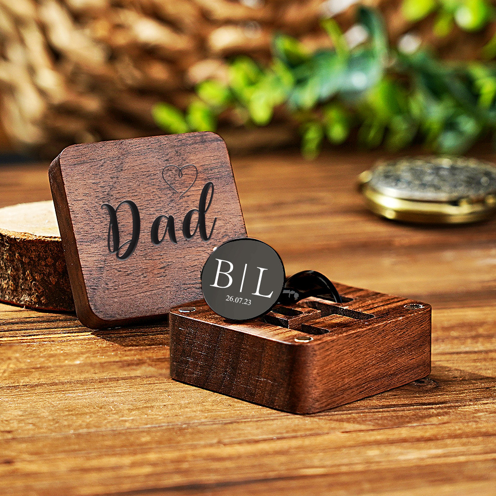 Personalised Father of the Bride gift Cufflinks, Custom Wedding Day Gifts, Father's Day gift, Thank you Wedding Gift, Gifts from Bride
