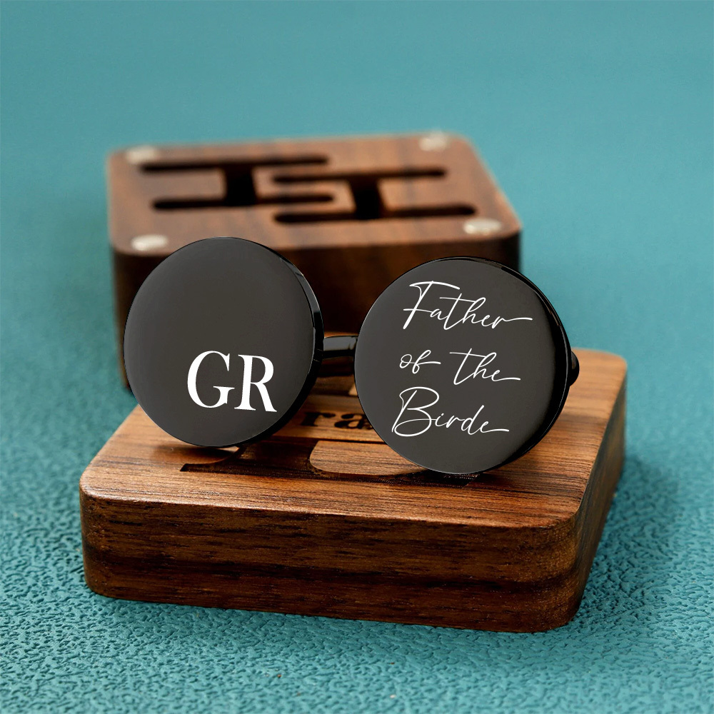 Personalised Father of the Bride gift Cufflinks, Custom Wedding Day Gifts, Father's Day gift, Thank you Wedding Gift, Gifts from Bride