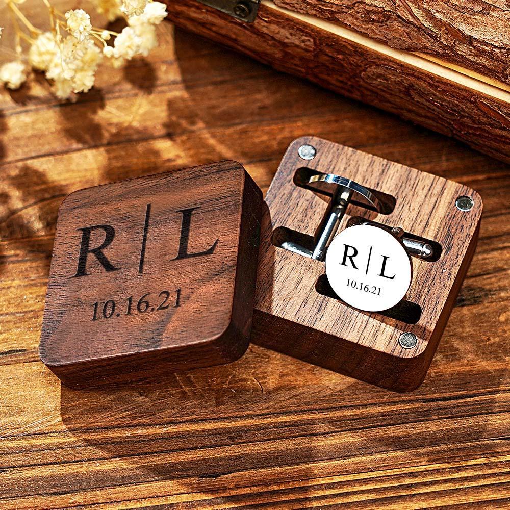 Personalized Cuff Links | Groomsmen CuffLinks | Wedding Gifts | Custom Cufflinks for Him | Round Cufflinks | Anniversary Gift