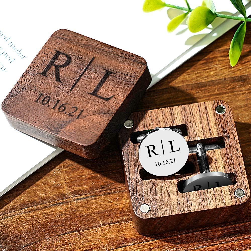 Personalized Cuff Links | Groomsmen CuffLinks | Wedding Gifts | Custom Cufflinks for Him | Round Cufflinks | Anniversary Gift