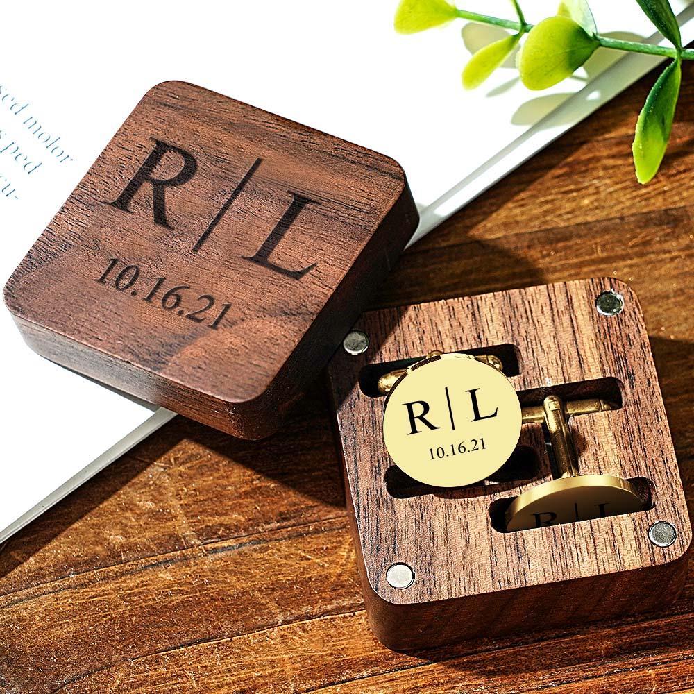 Personalized Cuff Links | Groomsmen CuffLinks | Wedding Gifts | Custom Cufflinks for Him | Round Cufflinks | Anniversary Gift