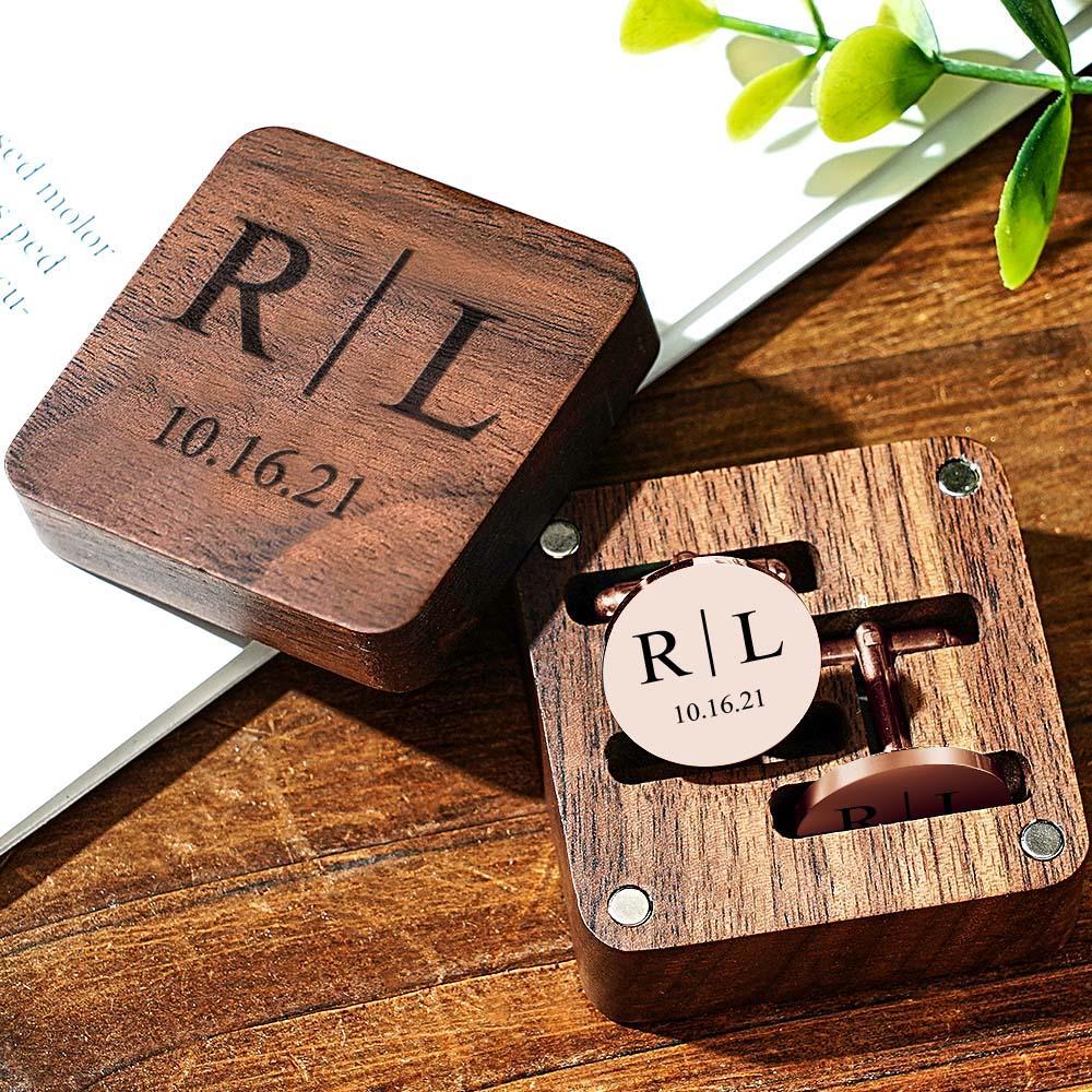 Personalized Cuff Links | Groomsmen CuffLinks | Wedding Gifts | Custom Cufflinks for Him | Round Cufflinks | Anniversary Gift