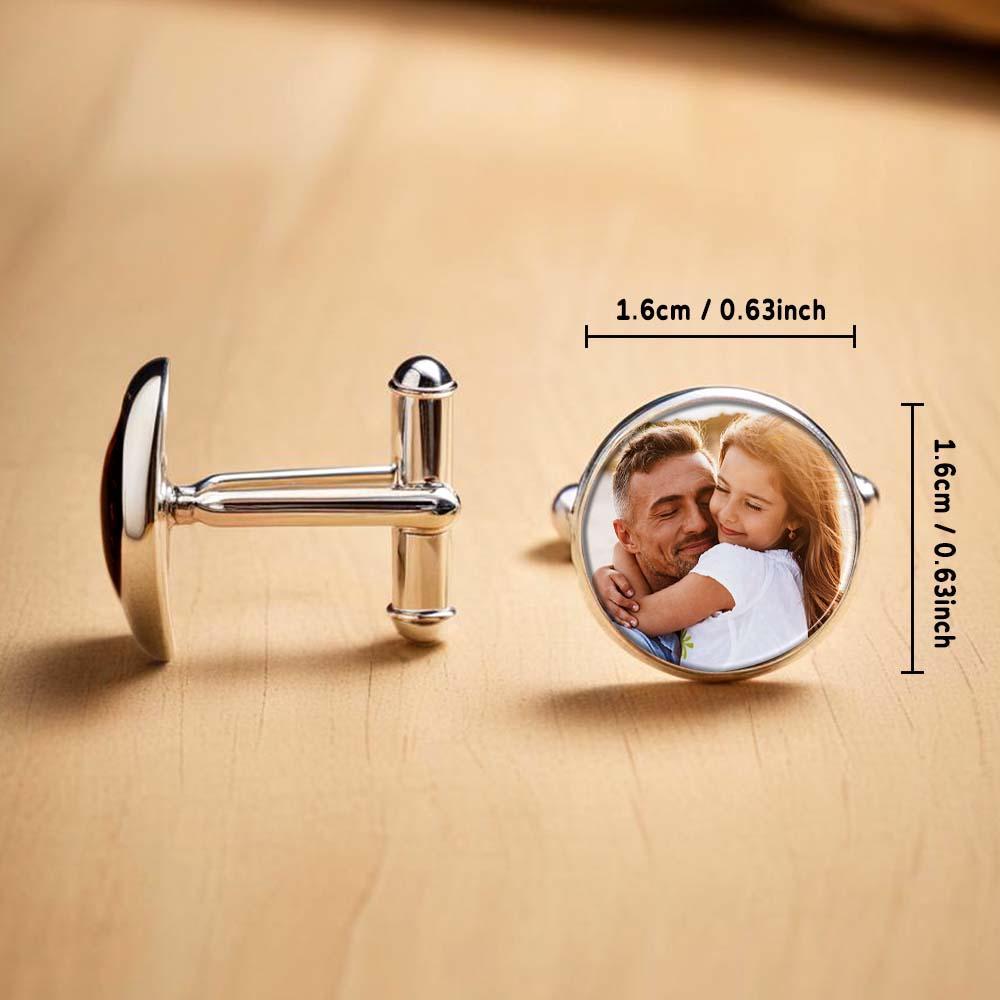 Father Of The Bride Cufflinks, Personalized Cufflinks, Wedding Cuff links, Custom Cufflinks, Photo Cufflinks, Wedding Keepsake, Gift For Dad