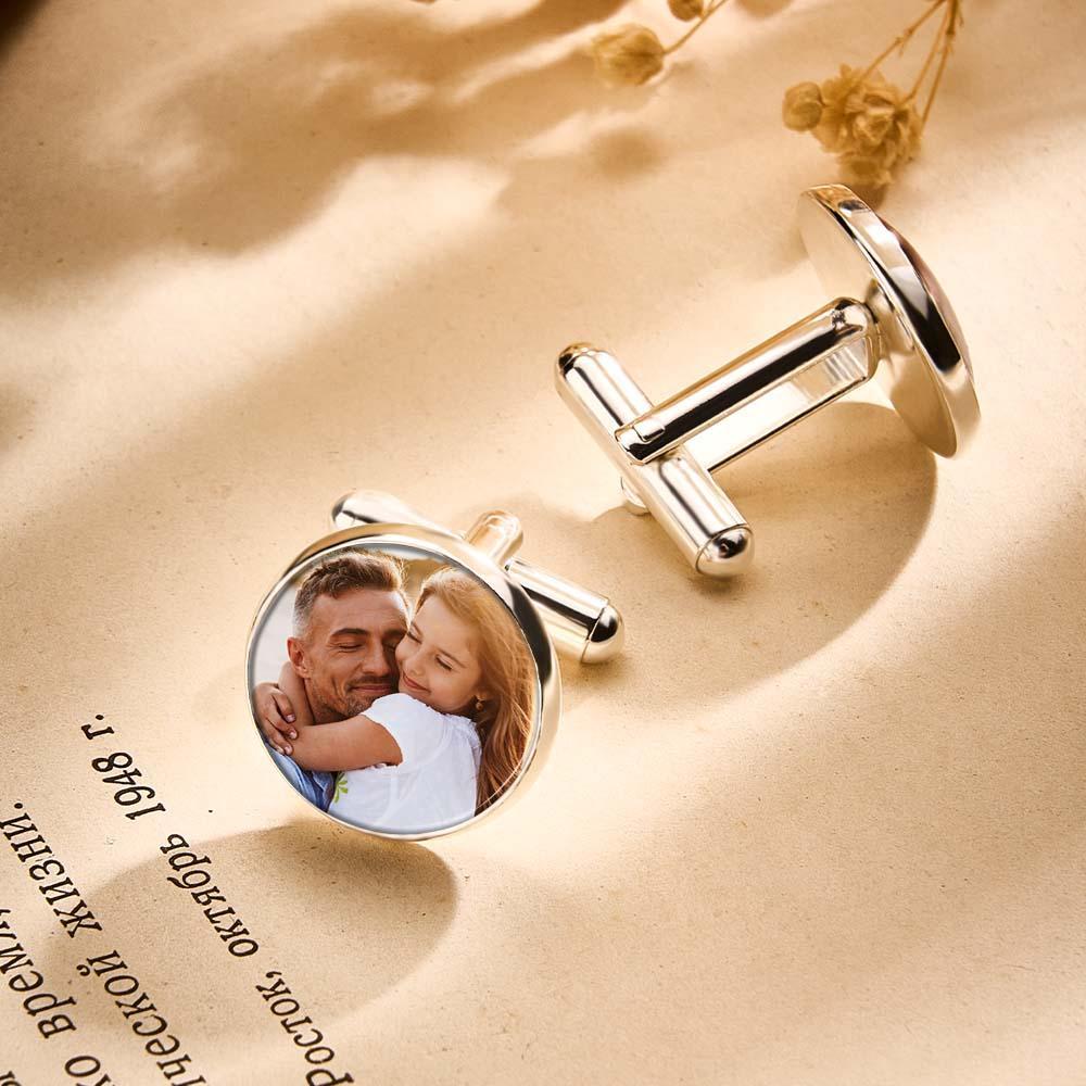 Father Of The Bride Cufflinks, Personalized Cufflinks, Wedding Cuff links, Custom Cufflinks, Photo Cufflinks, Wedding Keepsake, Gift For Dad
