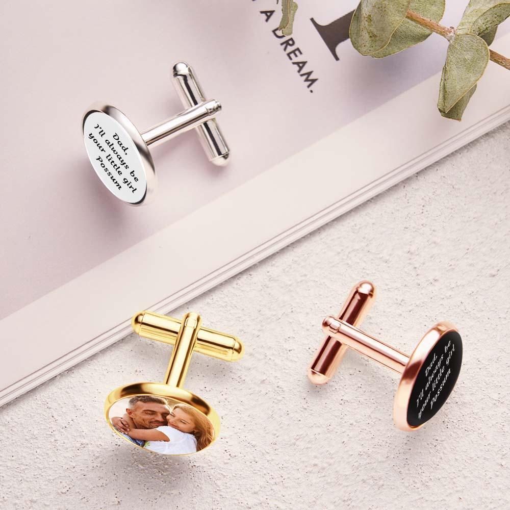 Father Of The Bride Cufflinks, Personalized Cufflinks, Wedding Cuff links, Custom Cufflinks, Photo Cufflinks, Wedding Keepsake, Gift For Dad