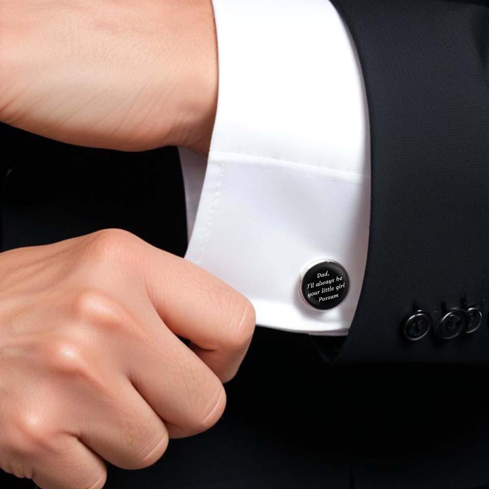 Father Of The Bride Cufflinks, Personalized Cufflinks, Wedding Cuff links, Custom Cufflinks, Photo Cufflinks, Wedding Keepsake, Gift For Dad