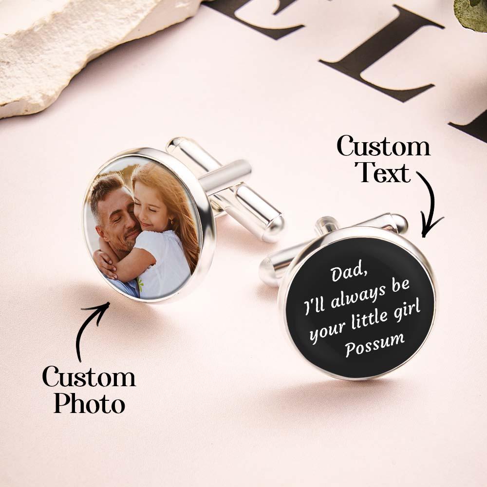 Father Of The Bride Cufflinks, Personalized Cufflinks, Wedding Cuff links, Custom Cufflinks, Photo Cufflinks, Wedding Keepsake, Gift For Dad