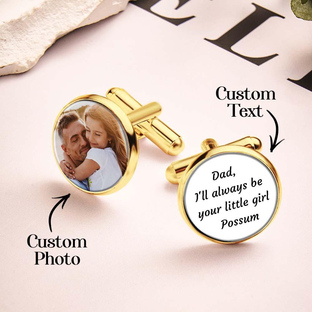 Father Of The Bride Cufflinks, Personalized Cufflinks, Wedding Cuff links, Custom Cufflinks, Photo Cufflinks, Wedding Keepsake, Gift For Dad