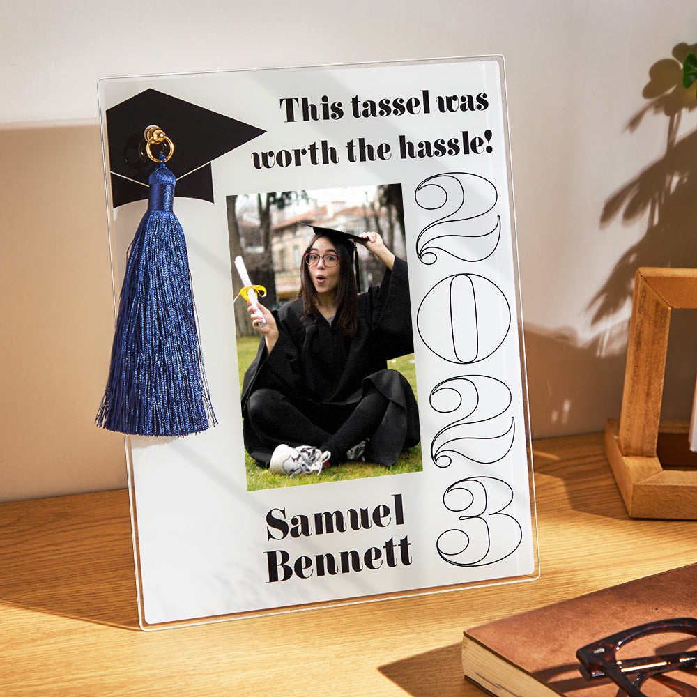 Custom Photo Engraved Tassel Graduation Frame Commemorative GiftsValentine's Day