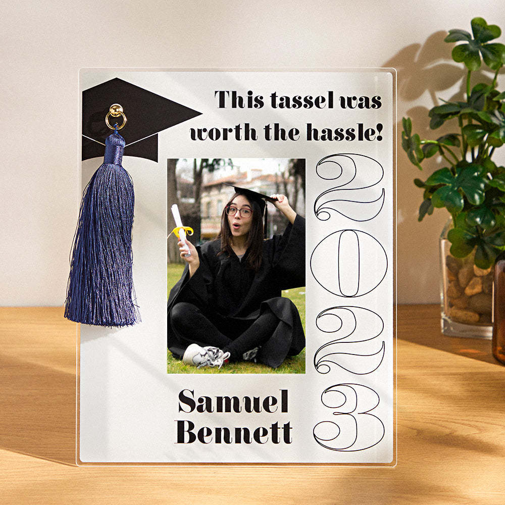 Custom Photo Engraved Tassel Graduation Frame Commemorative Gifts - Myphotowallet