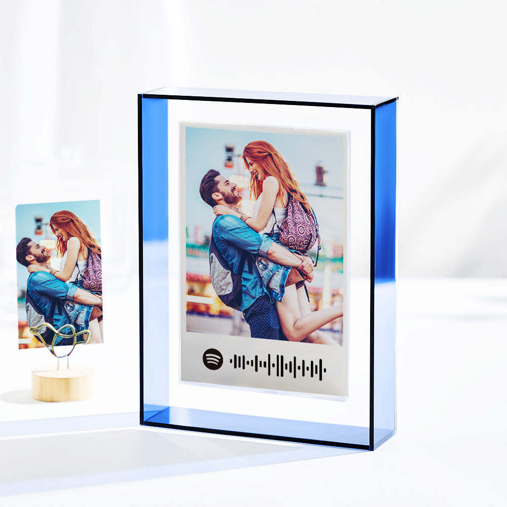 Custom Scannable Spotify Code Ornaments Colored Border Acrylic Gifts - Myphotowallet