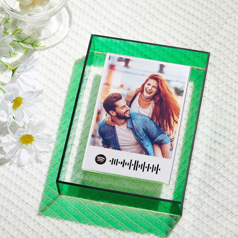 Custom Scannable Spotify Code Ornaments Colored Border Acrylic Gifts - Myphotowallet
