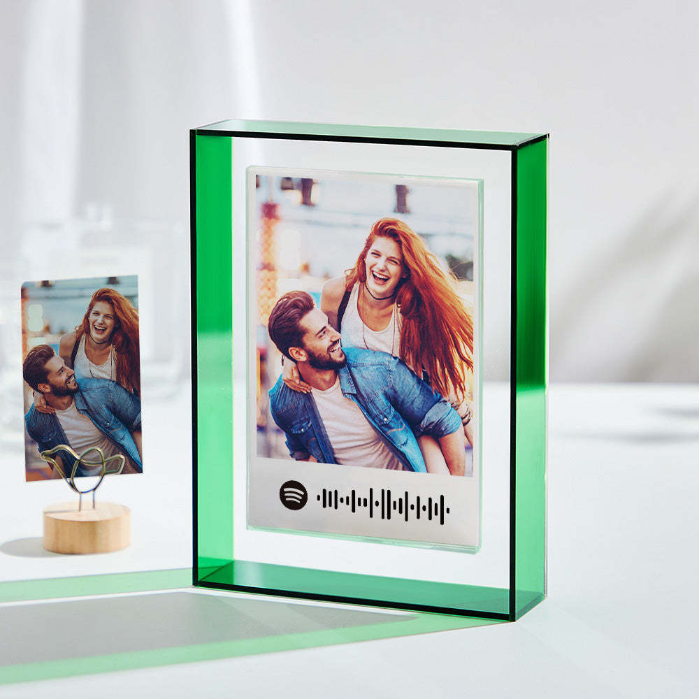 Custom Scannable Spotify Code Ornaments Colored Border Acrylic Gifts - Myphotowallet