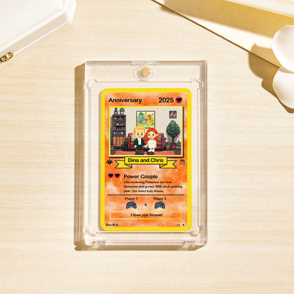 Custom Anniversary  Card, Custom AnimeCard, Custom Trading Card,  Proposal Card, Anniversary, Wedding Card, TCG, Custom Trading card