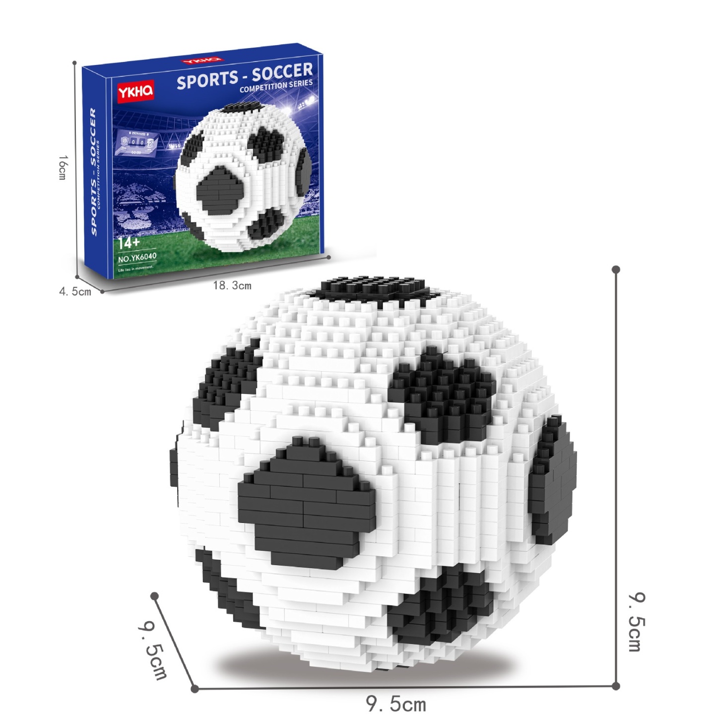 Block Building Golden Trophy Model Kit – DIY Pixel Brick Championship Cup Decor, Creative Desktop Display Gift for Sports Fans