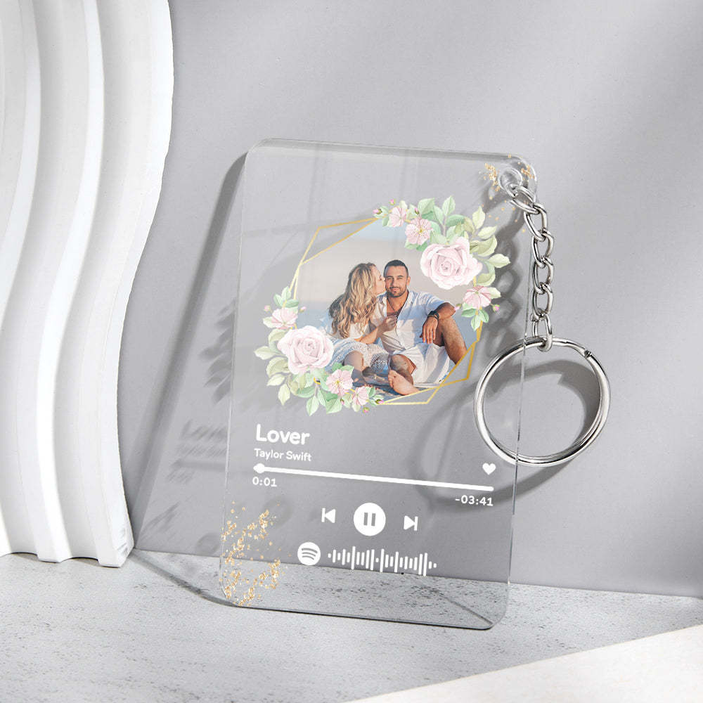 Custom Spotify Code Song Plaque Music Glass Keychain/Plaque/NightLight Gift For Lover - Myphotowallet