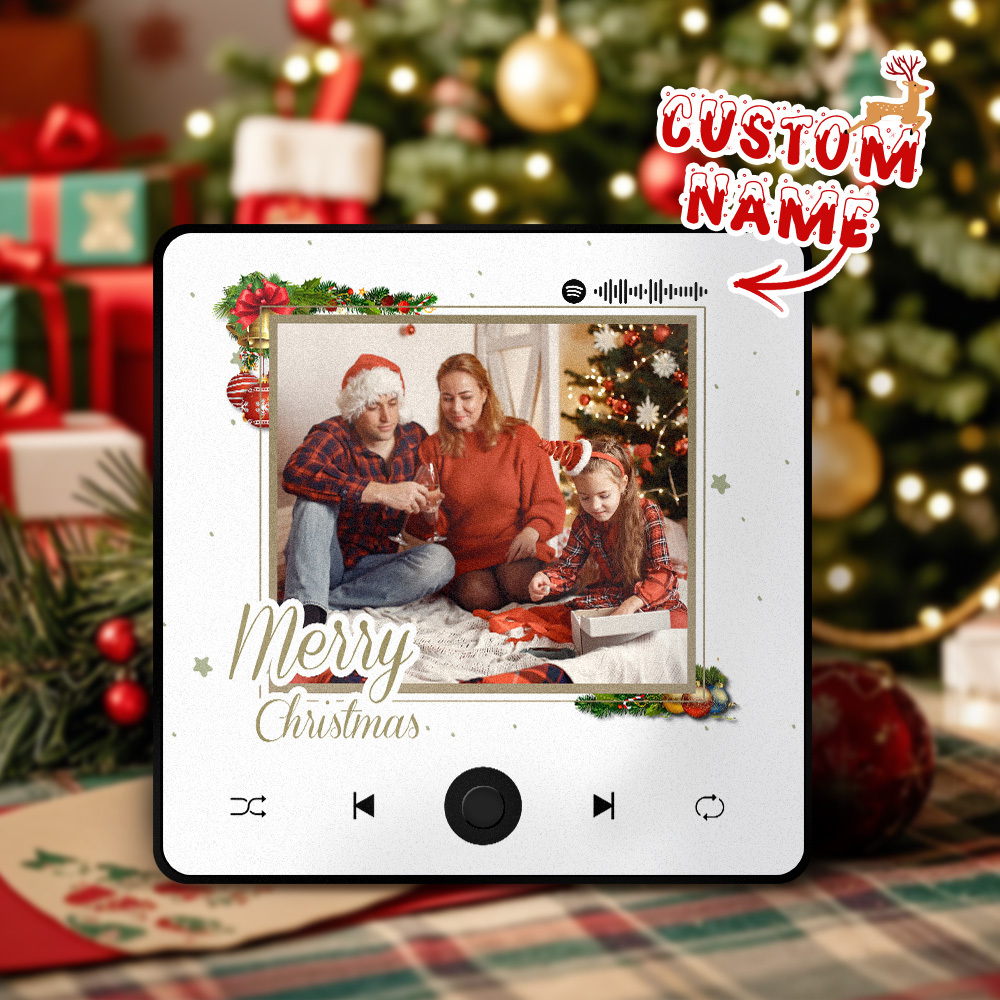 Christmas Music Fridge Magnet with Photo - Play Music to Make Christmas Full of Joy & Memories - Get Photo Blanket