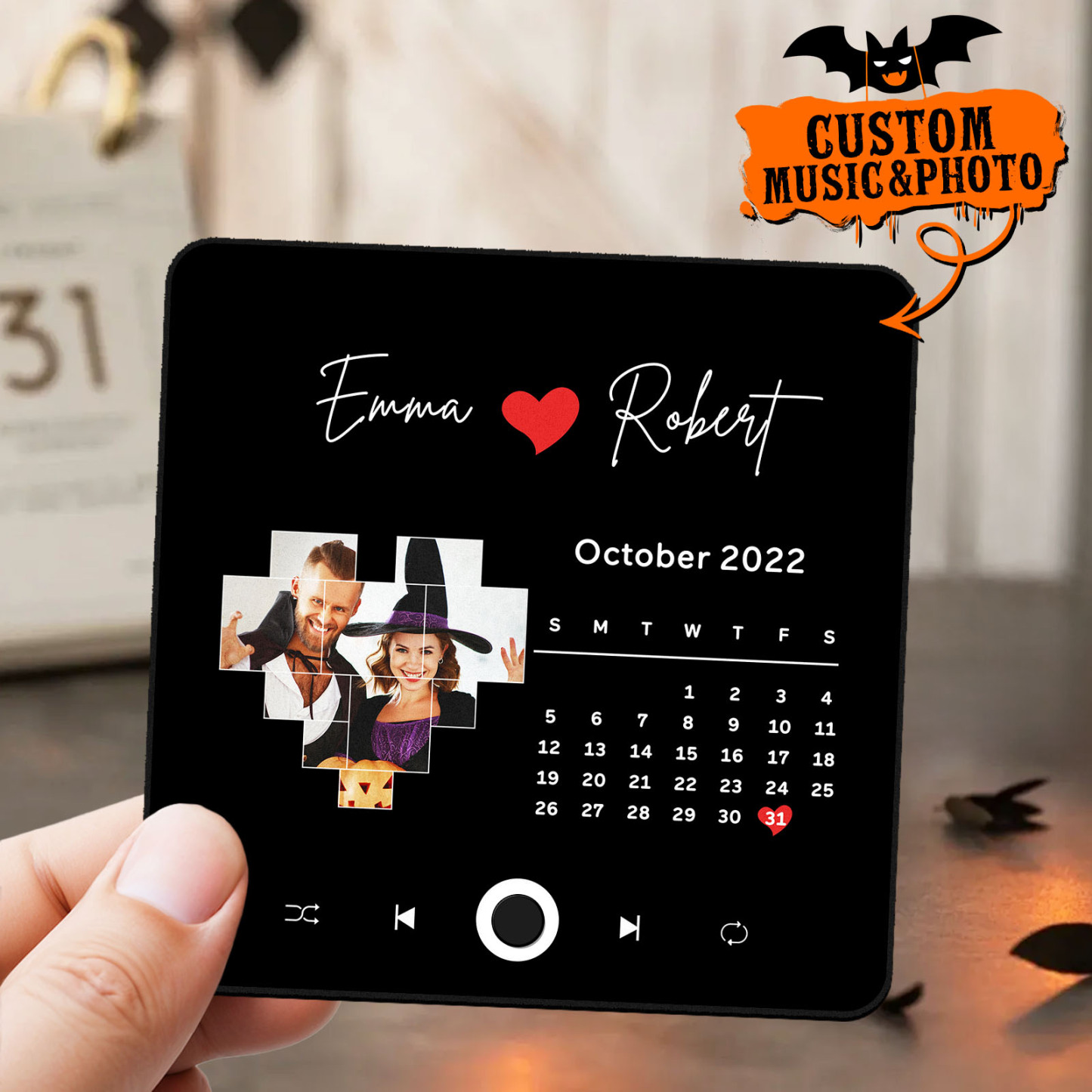 Customized Album Fridge Magnet Personalized Music Fridge Magnet Halloween Gifts Family Gifts - 