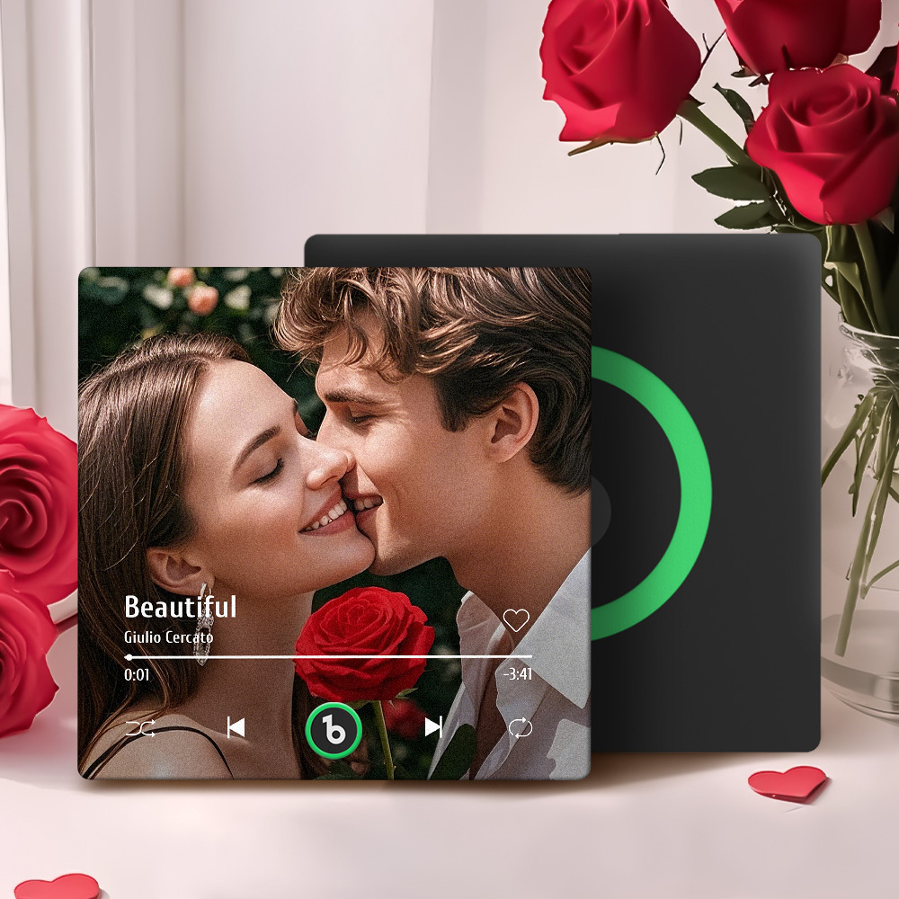 Custom Music Fridge Magnet New 4.0 Upgrade Colorful Frame Album Fridge Magnet Music Wall Photo Sticker Music Movement That Can Be Played Valentine's Day Gift - 