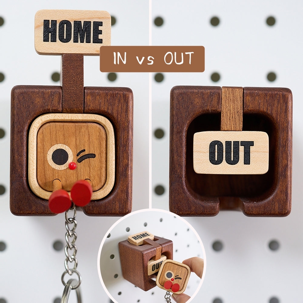 Home Tag Solid Wood Keychain & Base Christmas Gifts
