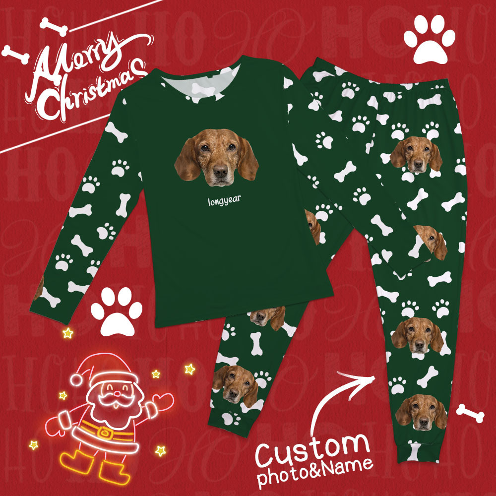 Custom Photo Pet Faces - Gift For Dog Lovers, Cat Lovers - Personalized Unisex Pajamas Set Pajamas For Family - 