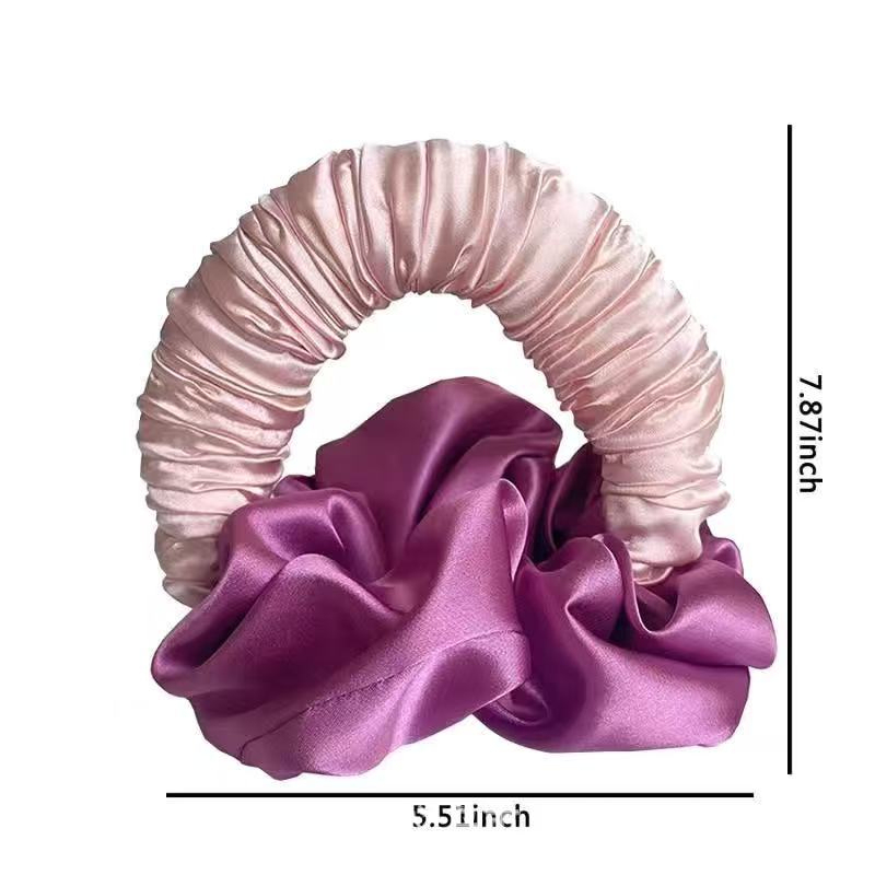 Seamless bun hair curler tie,portable sleeping curling iron, scrunchie