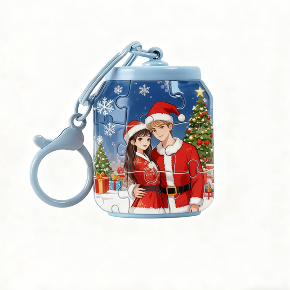 3D Puzzle Pendant Keychain Ornaments Christmas Gift - 