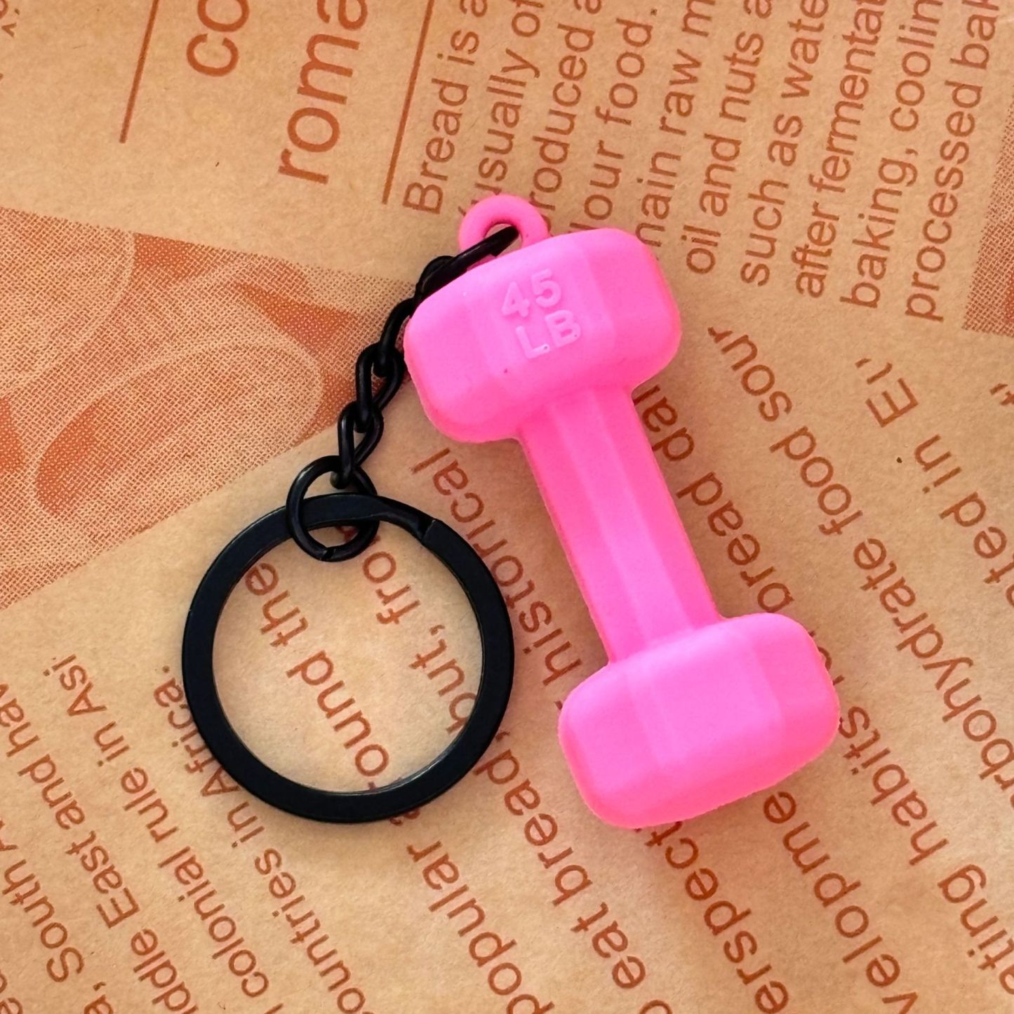 Dumbbell Keychain Accessories Equipment Pendant Metal Mini Backpack Keychain - soufeeluk