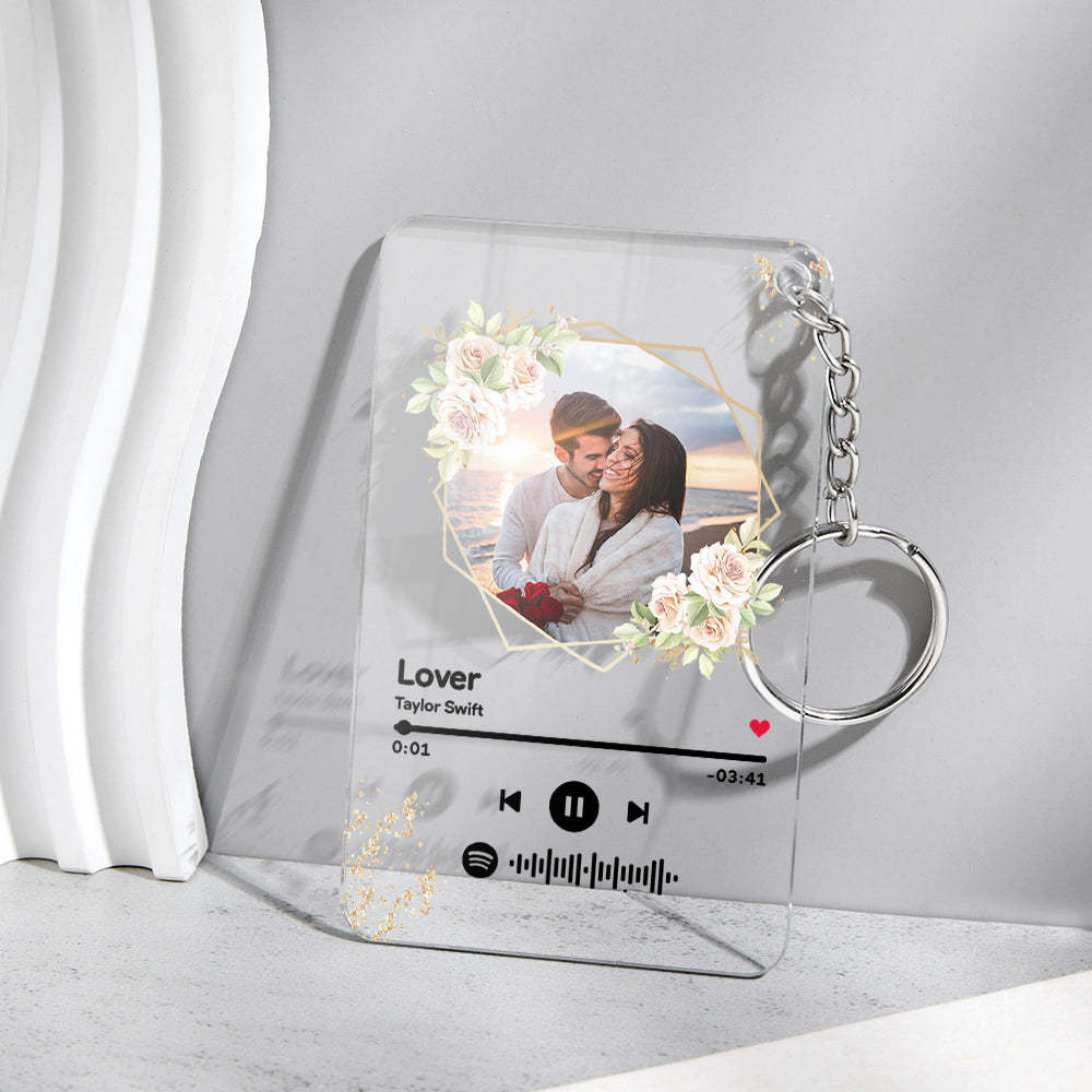 Custom Spotify Code Song Plaque Music Glass Keychain/Plaque/NightLight Gift For Lover - Myphotowallet