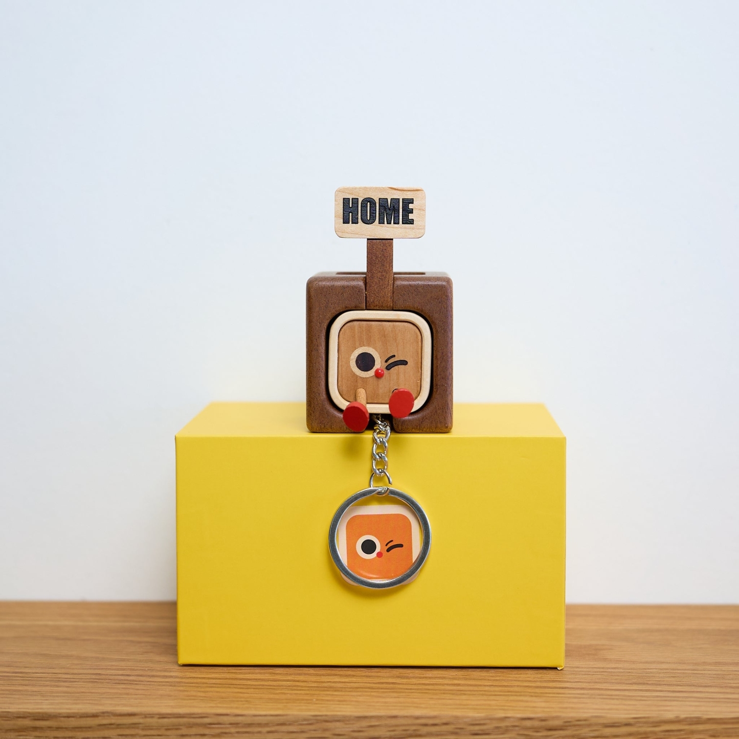 Home Tag Solid Wood Keychain & Base Christmas Gifts