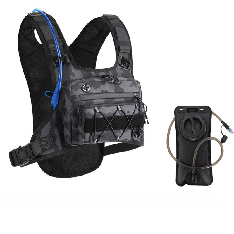 Running Vest for Men Tactical Hydration Backpack Adjustable Lightweight Chest Pack for Marathon Hunting Cycling