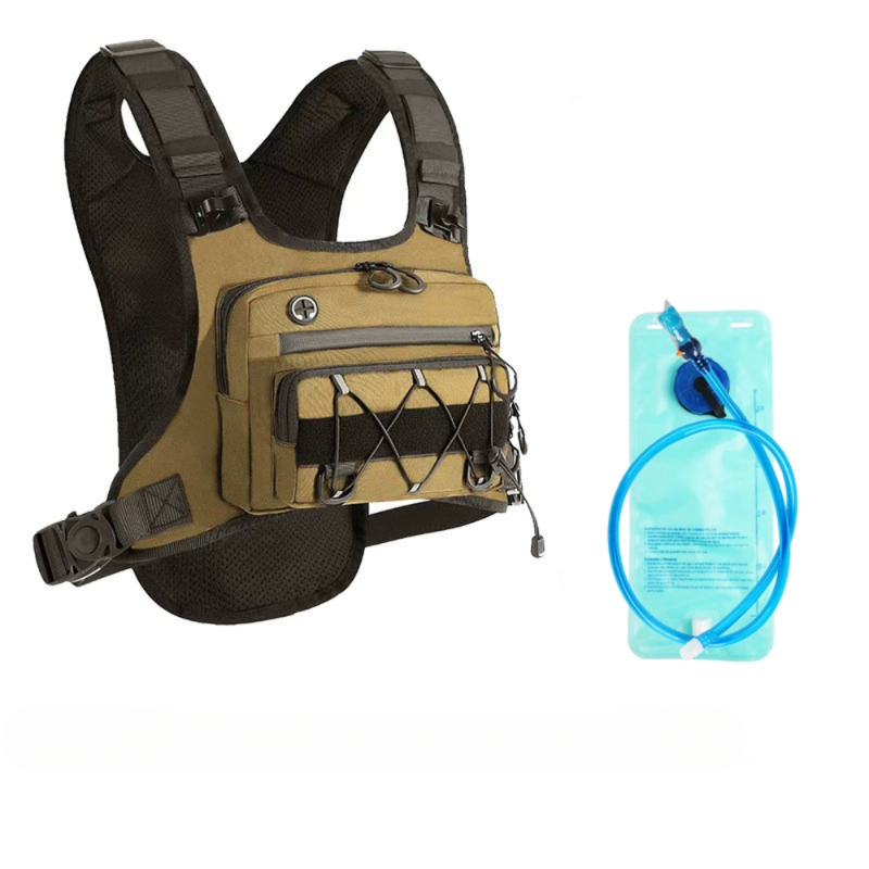 Running Vest for Men Tactical Hydration Backpack Adjustable Lightweight Chest Pack for Marathon Hunting Cycling