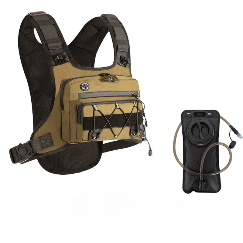 Running Vest for Men Tactical Hydration Backpack Adjustable Lightweight Chest Pack for Marathon Hunting Cycling