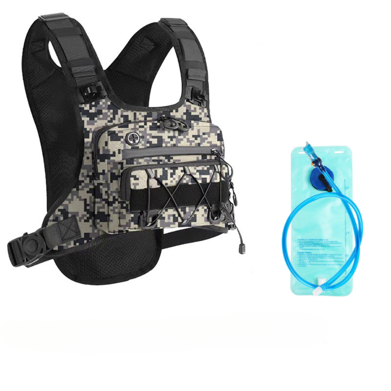 Running Vest for Men Tactical Hydration Backpack Adjustable Lightweight Chest Pack for Marathon Hunting Cycling
