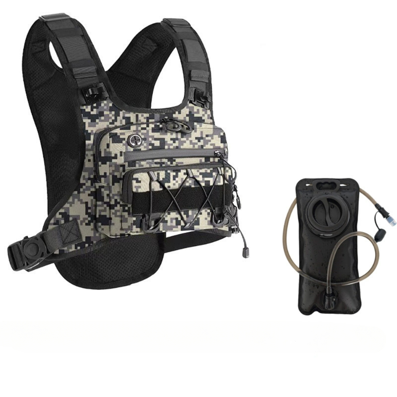 Running Vest for Men Tactical Hydration Backpack Adjustable Lightweight Chest Pack for Marathon Hunting Cycling
