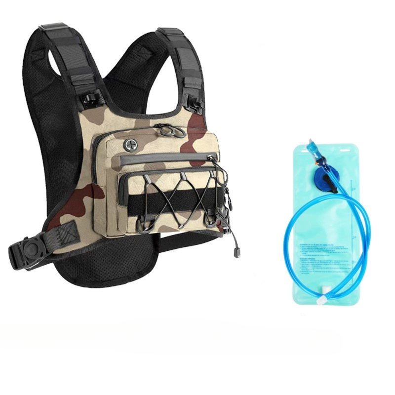 Running Vest for Men Tactical Hydration Backpack Adjustable Lightweight Chest Pack for Marathon Hunting Cycling