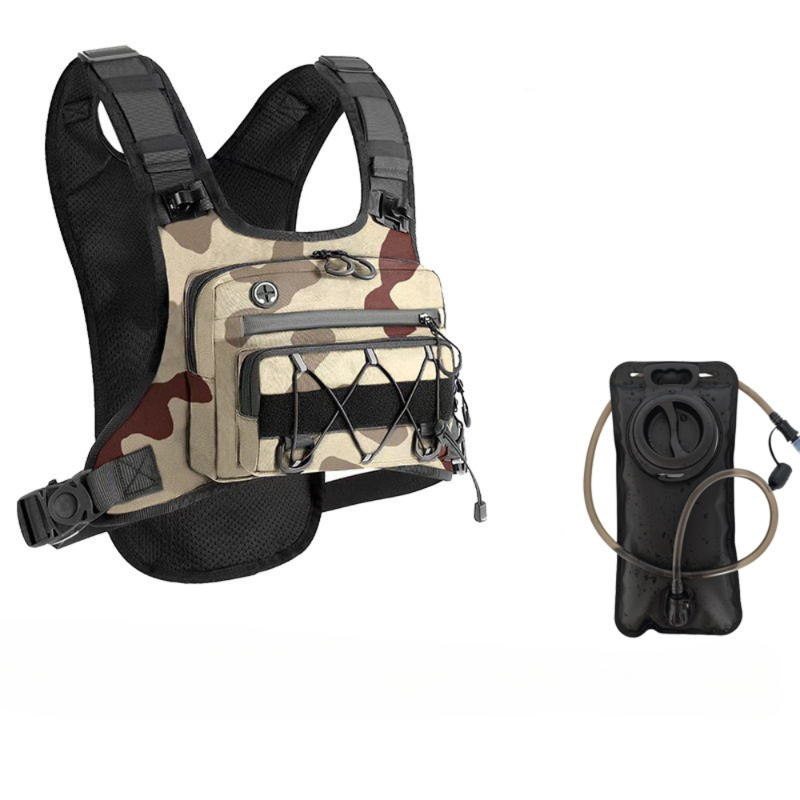 Running Vest for Men Tactical Hydration Backpack Adjustable Lightweight Chest Pack for Marathon Hunting Cycling