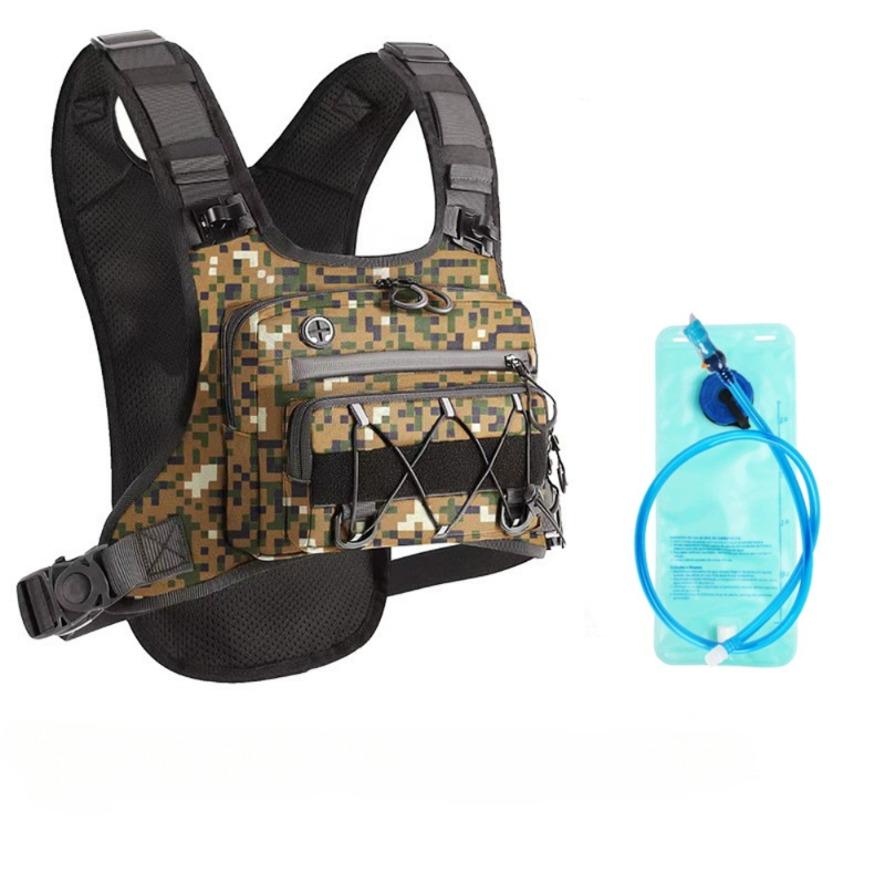 Running Vest for Men Tactical Hydration Backpack Adjustable Lightweight Chest Pack for Marathon Hunting Cycling